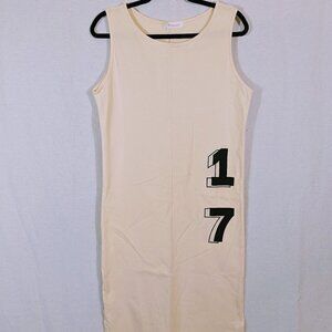 Sleeveless Stretch Cotton Casual Summer Dress Size L